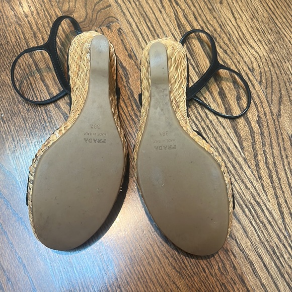 Prada black/tan suede espadrilles - Picture 3 of 4